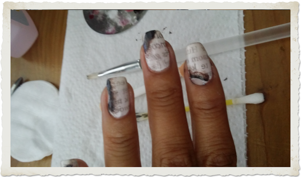 Tatiana's Blog | DIY Nail Art | Burned Paper