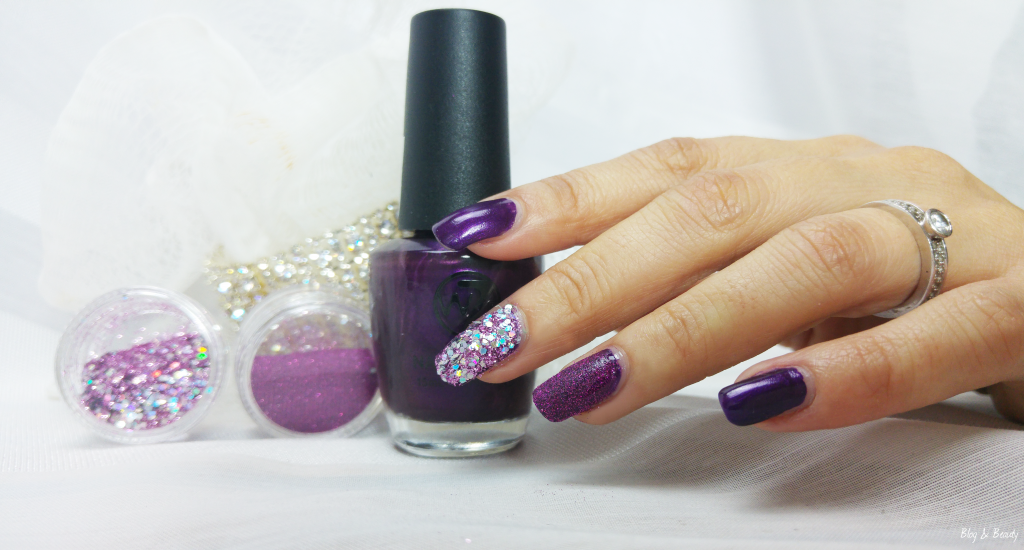 W7 Nail Bling Purple Point Swatches 2